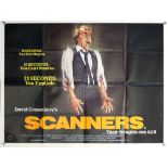 24 Horror related British Quad film posters including, Scanners, Death Occurred Last Night,