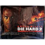Die Hard 2(1989) British Quad film poster, starring Bruce Willis, rolled, 30 x 40 inches.