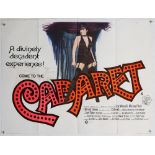 Cabaret (1972) British Quad film poster, pre-WWII musical set in Nazi Germany, starring Liza