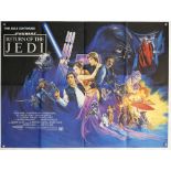 Star Wars Return Of The Jedi (1983) British Quad film poster, directed by George Lucas, folded, 30 x