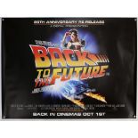 Back To The Future (2000) British Quad film poster, 25th Anniversary Release, starring Michael J.