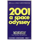 2001: A Space Odyssey (1968) London Film Premiere poster from May 1st. Shown in Cinerama at Casino