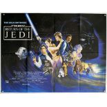 Star Wars Return Of The Jedi (1983) British Quad film poster, directed by George Lucas, folded, 30 x