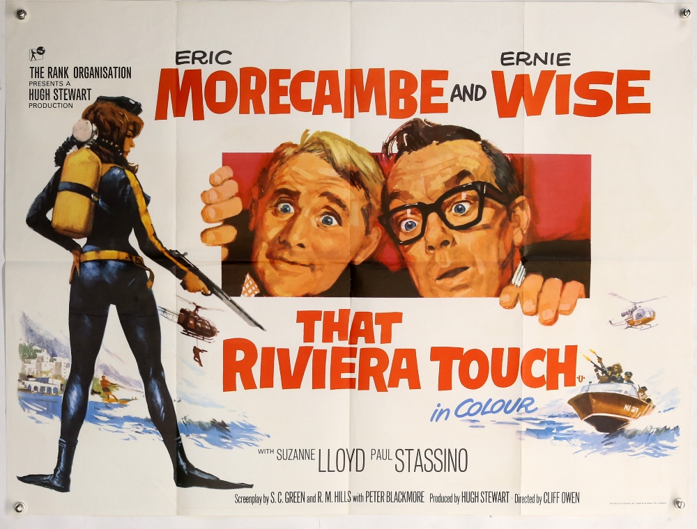 That Riviera Touch (1966) British Quad film poster, starring Morecambe & Wise, artwork by Renato