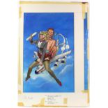 Stewardess School (1986) Original concept artwork by the graphic artist Vic Fair, used in the film