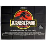 Jurassic Park (1993) British Quad film poster, directed by Steven Spielberg, Universal, folded, 30 x