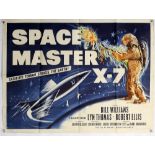Space Master X-7 (1958) British Quad film poster, folded, 30 x 40 inches.