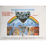 Logans Run (1976) British Quad film poster, cult Sci-Fi starring Michael York & Jenny Agutter,