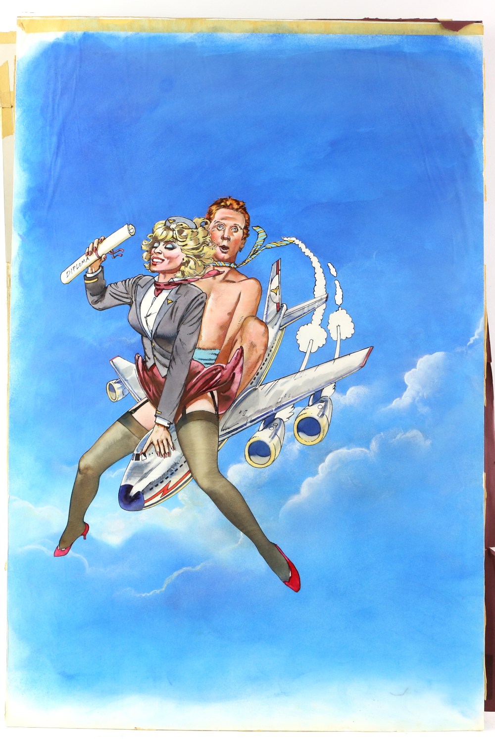 Stewardess School (1986) Original concept artwork by the graphic artist Vic Fair, used in the film - Image 2 of 3