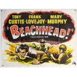 Beachhead! (1954) British Quad film poster starring Tony Curtis and an Australian Daybill for The