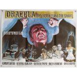 Dracula Has Risen From The Grave (1968) British Quad film poster, artwork by Tom Chantrell, Hammer