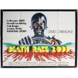 Death Race 2000 (1975) British Quad film poster with Tom Chantrell artwork, with Sylvester
