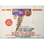 Billion Dollar Brain (1967) British Quad film poster, starring Michael Caine, folded, 30 x 40