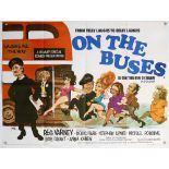 On The Buses (1971) British Quad film poster, comedy directed by Harry Booth, Hammer Production,