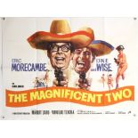 The Magnificent Two (1967) British Quad film poster starring Eric Morecambe & Ernie Wise, artwork by
