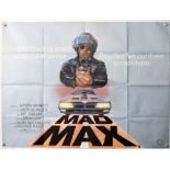 Mad Max (1979) British Quad film poster, starring Mel Gibson, directed by George Miller, Warner