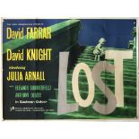 Lost (1956) British Quad poster for the film-noir thriller, plus corresponding US One sheet