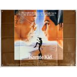 The Karate Kid (1984) British Quad film poster, folded, 30 x 40 inches.