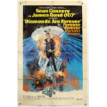 James Bond Diamonds Are Forever (1971) US One sheet film poster, starring Sean Connery, art by