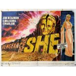 The Vengeance of She (1968) British Quad film poster, Hammer Film Production starring Olinka Berova,