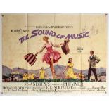 The Sound of Music (1965) British Quad film poster, starring Julie Andrews, folded, 30 x 40 inches.