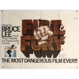 6 Kung Fu related British Quad film posters including Fist of Fury, Black Belt Jones / The Deadly