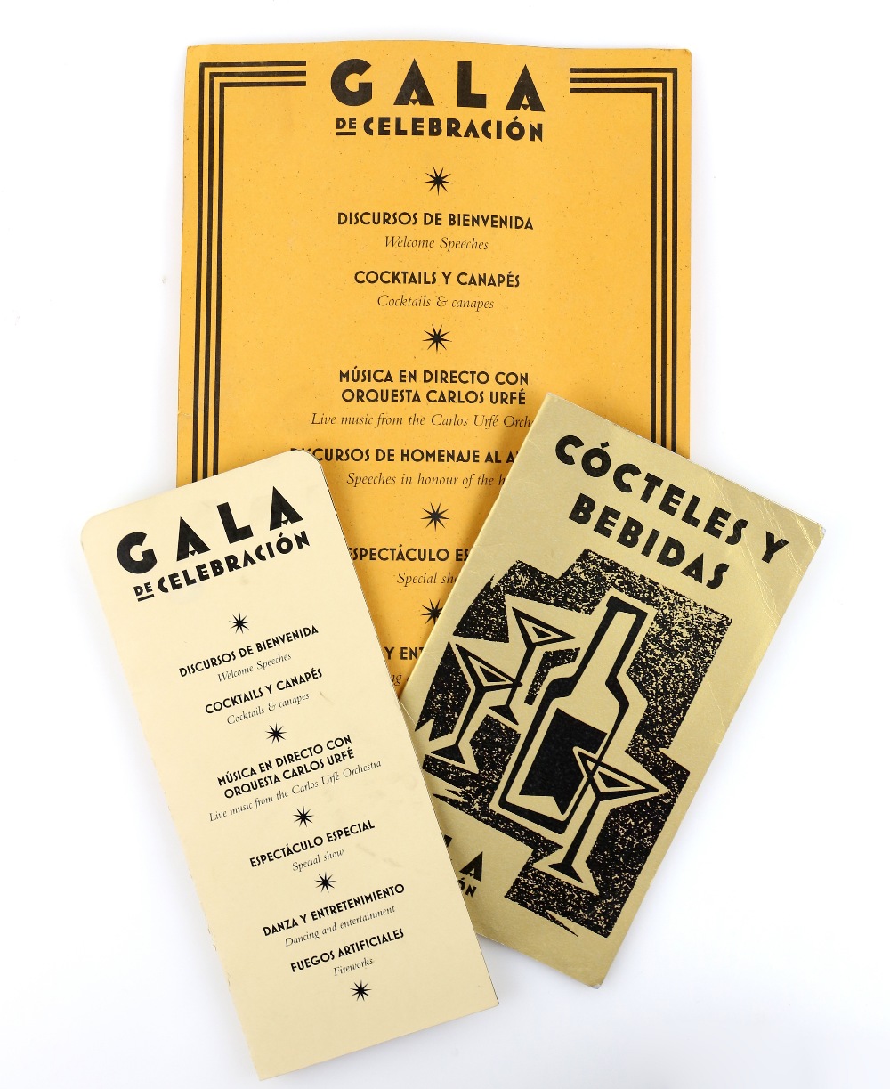 James Bond No Time To Die (2020) Three Cuban menus from the Cuban Bar 'Gala De Celebracion' scenes