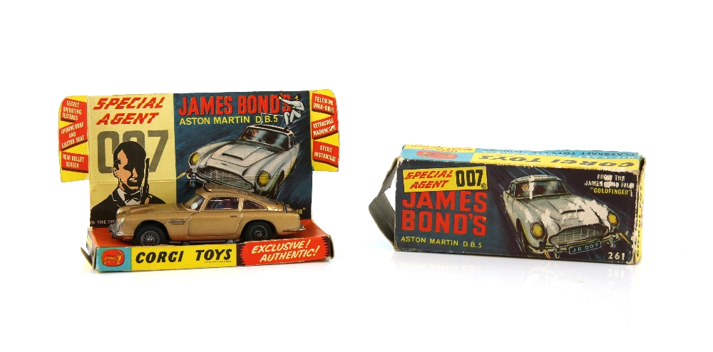 Corgi 261 Diecast James Bond's Aston Martin DB5, complete with secret instructions pack. All