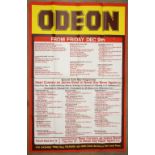 James Bond - Odeon listings poster from the 1980's showing the listings of the London cinema's and