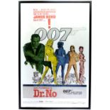 James Bond Dr No (1962) US One Sheet film poster for the first James Bond film, 'Yellow Smoke