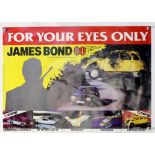 James Bond For Your Eyes Only (1981) Corgi promotional poster showing various cars from the