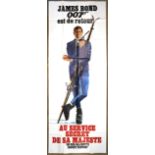 James Bond On Her Majesty's Secret Service (1969) French Two Panel film poster starring George