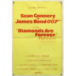 James Bond Diamonds Are Forever (1970's) UK Double Crown film poster, starring Sean Connery,