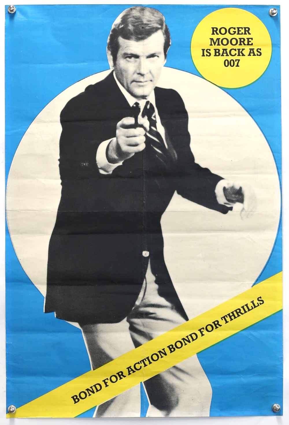 James Bond Moonraker (1979) UK Double Crown film poster, 'Roger Moore', rolled 20 x 30 inches.