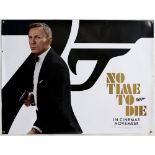 James Bond No Time To Die (2020) Main teaser British Quad film poster, showing an image of Daniel