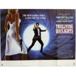 James Bond The Living Daylights (1987) British Quad poster for the Timothy Dalton film, folded, 30 x