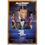 James Bond Never Say Never Again (1983) US One Sheet film poster, starring Sean Connery & directed