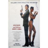 James Bond A View To A Kill (1985) Advance One Sheet film poster, signed on white background by