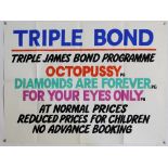 James Bond - 'Triple Bond' Original cinema display British Quad film poster for Octopussy, For