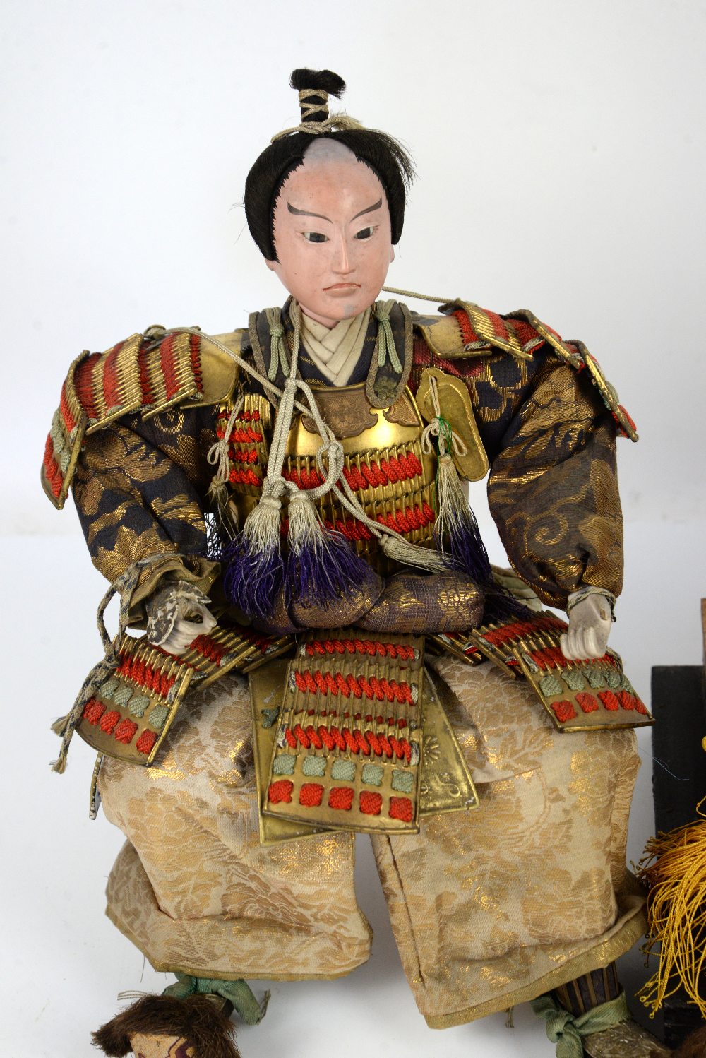 A Japanese Hinaningyo of a Daimyo, possibly for the Hinamatsuri Festival of March 3rd, about 35 cm - Image 6 of 7