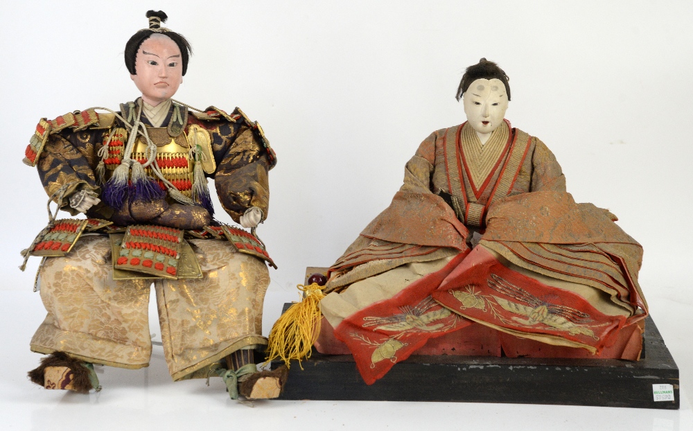 A Japanese Hinaningyo of a Daimyo, possibly for the Hinamatsuri Festival of March 3rd, about 35 cm - Image 5 of 7