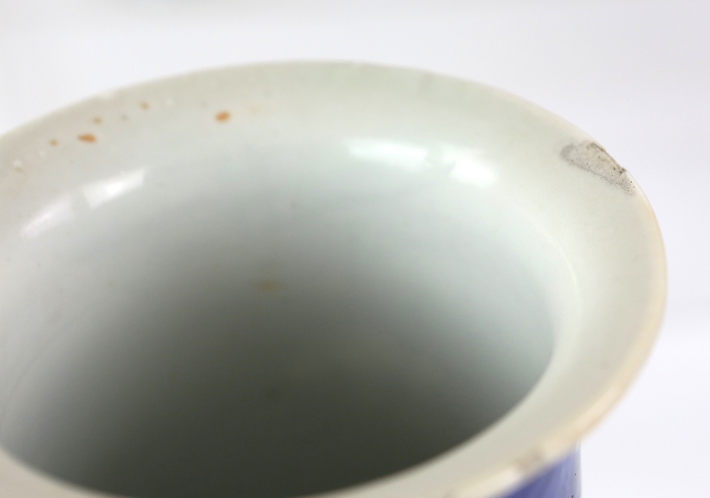 A blue and white bowl with four-character Kangxi mark, 20.5 cm diameter; a pair of blue and white - Image 8 of 26