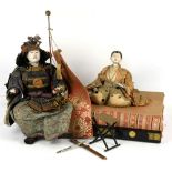 A Japanese Hinaningyo of a Daimyo, possibly for the Hinamatsuri Festival of March 3rd, about 35 cm