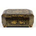 A Cantonese games or sewing box of typical octagonal form; 32 cm wide, Qing DynastyProvenance: The