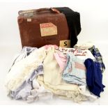 Quantity of children's and infants clothing , silk cream scarf, two Victorian slips, a mans silk