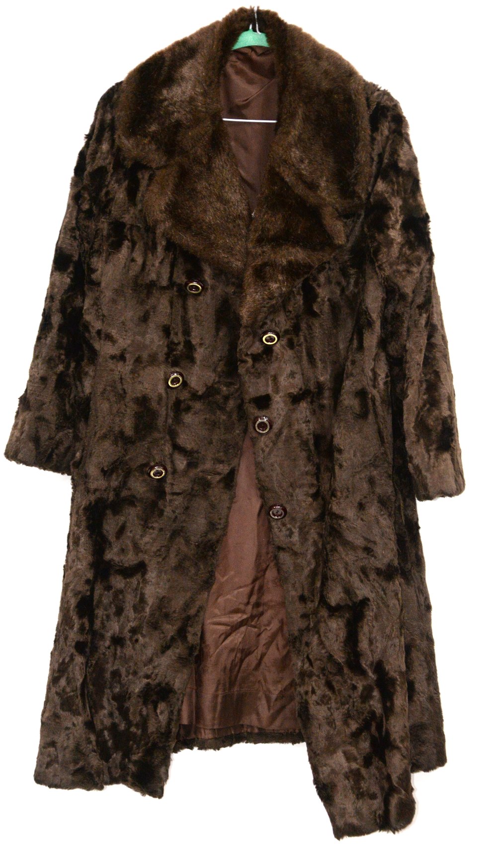 Vintage light brown mink short jacket approx size 14, brown long faux fur coat and a medium black - Image 2 of 3