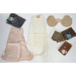 Assorted Lingerie 20th Century Utility 1940s, Pink jersey petticoat Utility CC41, Peach slip full