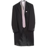 Morning Suit by Wilvorst comprising waistcoat, trousers and tie, chest 120cm, waist 106cm, inside
