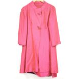 Kitty Copeland Shot silk effect dusty pink sleeveless 1960's shift dress and coat, together with a