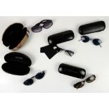 5 Vintage sunglasses to include Burberry purple glasses, two pairs of Gucci glasses, all in original